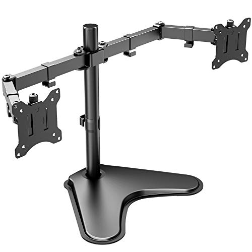 【4画面対応】モニターアーム 2段式 デスクスタンド モニタースタンド／置き型／4画面（2x2）／最大27インチ／耐荷重